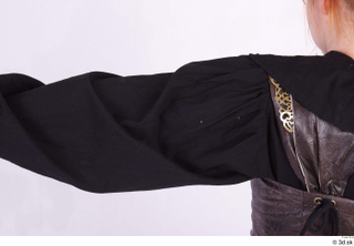  Photos Woman in Historical Dress 74 15th century Historical clothing arm black shirt 0002.jpg
